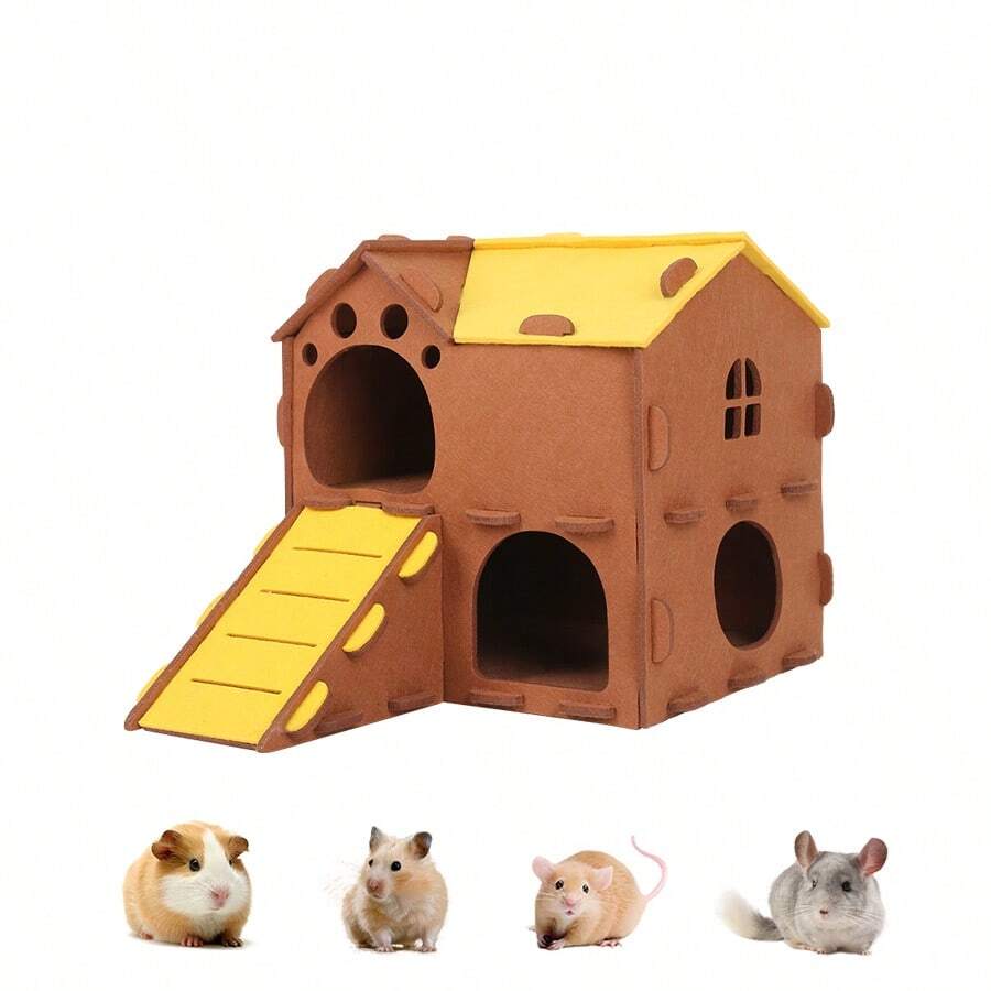 ITANDME Guinea Pig Hideout Guinea Pig Houses Guinea Pig Tunnels And Toys, Guinea Pig Hideout Interactive Play Tubes And Shelters For Rodents, Guinea Pigs, Ferrets, And Degus
