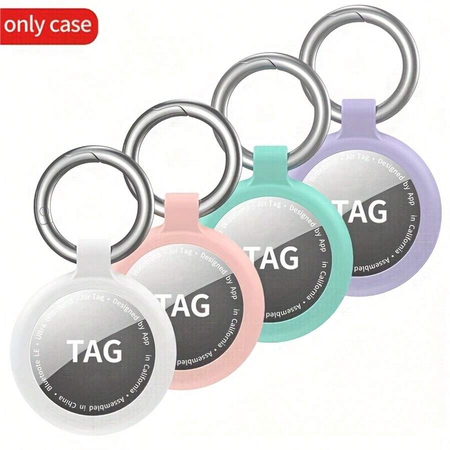 4pcs AirTag Protective Case, AirTag Holder, TPU Protective Cover - Multicolor - View 1