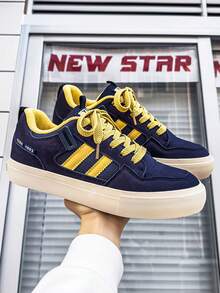 Giày thể thao nam cổ thấp đế dày đa năng, kiểu dáng casual, mẫu mới ra mắt mùa xuân 2026. - Màu vàng - Xem 2