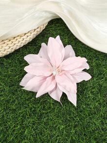 1pc Bohemian Style Artificial Dried Lily Flower Duck Clip, Women's Side Bangs Hair Clip, Beach Vacation Atmosphere Hair Accessory, Claw Clips - Multicolor - View 7