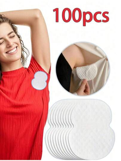 100PCS Disposable Breathable Sweat-Absorbent Pads, Underarm Sweat-Absorbent Patch Magic Device, Universal Armpit Patch For All Seasons, Washable Sweat Absorbing Guards, Dress Sweat Perspiration Pads Shield, Absorbent Deodorant Pad, Antiperspirant And Sweat-Proof Patch, Sweat-Proof, Traceless Invisible Breathable Sweat-Absorbing Patch, Portable, Travel Accessories, Daily Necessities, Travel Essentials Boy Valentine Heart Valentine