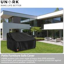 Funda para sofá de 3 plazas funda para sofá al aire última intervensión para hasta 85 pulgadas de ancho x 38 de profundidad x 35 pulgadas de alto fundas impermeables para muebles de patio color - como en la foto - Ver 5