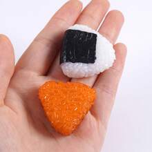 1pc Creative Sushi Rice Ball Keychain, Interesting Simulated Food Keychain Pendant, Suitable For Men And Women, Simulated Japanese Salmon Sushi Rice Ball Seaweed Keychain Pendant, Small Gift - Multicolor - View 5