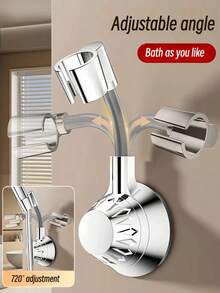 Adjustable Shower Head Holder - Flexible Shower Head Bracket With Suction Cup, Suitable For Handheld Shower Head - Multicolor - View 11