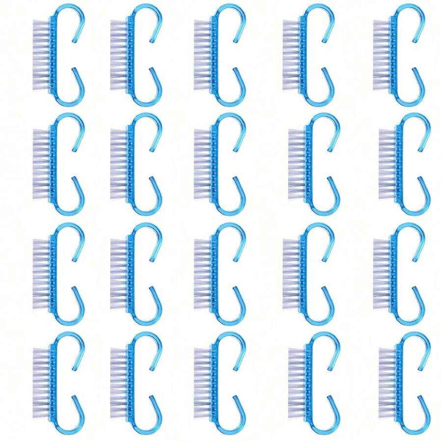 20 件套指甲刷除尘刷半透明除尘刷指甲清洁刷塑料刷套装 - 彩色 - 查看 1