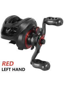 鼓式渔线轮，10英寸磁力刹车系统鼓式渔线轮，齿轮比7.2:1，最大刹车力8公斤，金属线杯，适用于淡水和海水鼓式渔线轮 - 彩色 - 查看 11