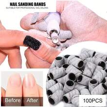 100 Pieces Nail Sanding Bands Nail Manicure Great Fit For Nail Drill Bits For Acrylic Nails - Multicolor - View 2