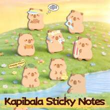 Cute Sticky Notes, High Aesthetic Value, Capybara Shape, Unique Design, Reusable And Removable - Kapibala - View 1