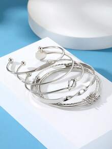 Bộ 5 vòng tay mùa hè dành cho nữ - Bạc - Xem 3