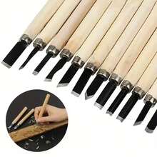 3/6/12 Pcs Wood Carving Chisel Tool Set, Boxed Professional Manual Wood Carving Chisel Knife Tool Kit, Suitable For Basic Detail Carving, Includes Various DIY Tools, Ideal For DIY Craft Sculpture, Woodworking Beginners And Experts - Carving Knife - View 4