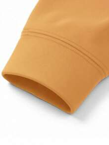 2026 New Fashion Graphic Print Sweatshirt, Dropped Shoulder Long Sleeve Casual Versatile Drawstring Sweatshirt - Turmeric - View 6