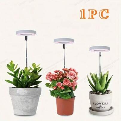 1 đèn trồng cây trong nhà ProGrow Full Spectrum có thể điều chỉnh độ cao và góc chiếu sáng, dùng nguồn USB, hẹn giờ tự động (2/4/8 giờ), thích hợp cho cây con, cây mọng nước và cây trồng trong chậu.