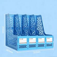 4-Grid Desk Organizer With Pen Holder - Fashionable Office Supplies And File Storage - Single Piece - View 7