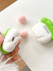 1 Piece Of Small Cabbage Earphone Case, Suitable Compatible With Apple Bluetooth Earphone Cases, Applicable To Various Models And Equipped With A Pig-Shaped Chain. - Multicolor - View 4