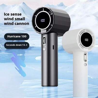 Rechargeable Portable Handheld Fan With Battery Display, 100 Speed Settings, USB Charging, Slide Speed Control - Compact Personal Fan Suitable For Outdoos, Students, And Gifting - Adjustable Speed, Long Battery Life, USB Powered, Perfect For Hot Summers