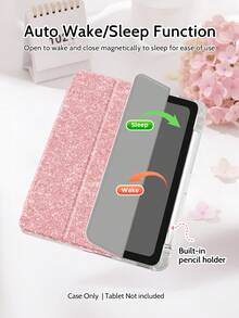 Customizable Glossy Acrylic Tablet Protective Case With Foldable Stand, Smart Wake/Sleep Function, Compatible With IPad 11th Gen A16 2025, 10th Gen 10.9-Inch Air, 4th/5th Gen 10.9-Inch Air, 11th Gen M3 2025, 7th/8th/9th Gen 10.2-Inch Galaxy Tab S7/S8, Galaxy Tab S10 FE+, Romantic Gift, Easter Gift - Multicolor - View 8