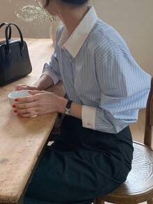 Women Blouses & Shirts - Blue - View 1