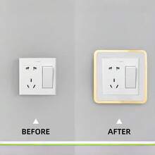 1 pieza Nueva cubierta protectora anti-suciedad para interruptor, tipo hebilla, sin adhesivo, marco decorativo para toma de pared, pegatina para el hogar - A - Ver 6