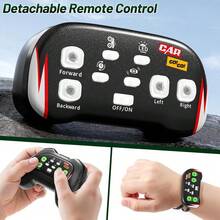 6-12岁儿童遥控车，全地形遥控卡车，带喷水和灯光，360°翻转，2.4GHz遥控越野怪兽卡车，适合3-12岁男孩 - 綠色越野車 - 查看 4