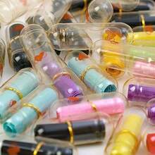 10/50/100/200粒装告白胶囊，留言胶囊，心形药丸，透明迷你许愿礼物，适合情侣 - 彩色 - 查看 7