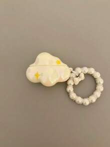 Niche Laser Cloud Pearl Chain Suitable For Pods3 Protective Case, Pods 4th Gen, Apple Pods 1/2 Pro Wireless Bluetooth Earphone Cover, Anti-Drop Soft - White - View 6