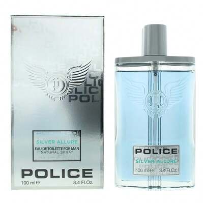Police Silver Allure Mens EDT 100ml With Free Fragrance Gift