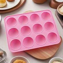 1pc Silicone Cake Mold, Pastry Mold, Chocolate Mold, Plaster Mold, Round Sphere Chocolate Mold, Straw Mold - Multicolor - View 4