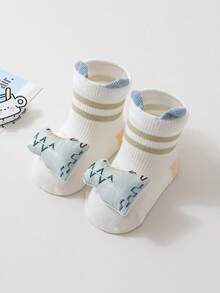 1双婴儿袜，轻薄透气不勒脚，网眼设计防蚊，0-1岁幼儿袜，春夏款 - 彩色 - 查看 18