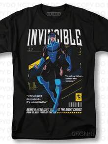 Invincible Shirt Mark Invincible Anime Graphic Design-Shirt - Black - View 5
