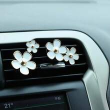 Car Outlet Vent Perfume Clips Cute Flower Air Freshener Diffuser Conditioning Aromatherapy Perfume Clip Car Interior Decoration - A - View 1