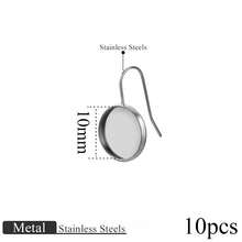 10个装，不锈钢U型耳钩，宝石底座，DIY珠宝配件耳环 - 銀色(136) - 查看 8