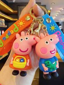 Móc khóa hình heo Peppa Pig ngộ nghĩnh, hoạt hình, dễ thương, dùng để treo xe, túi xách hoặc làm quà tặng. Thêm vào giỏ hàng và chúng tôi sẽ giao hàng ưu tiên. - Nhiều màu - Xem 3