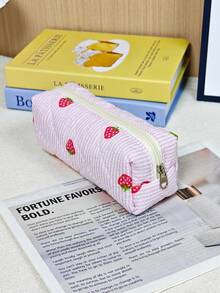 便捷化妆包，可爱化妆刷收纳袋，女士旅行必备收纳包，小巧少女铅笔盒，学生文具包，情人节礼物，返校收纳包 - 彩色 - 查看 12