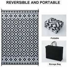 Outdoor Rug, Garden Rugs Outdoor Waterproof, Picnic Mat For Family Party, Gray Large Outdoor Rug, Camping Tent Carpet, Outdoor Mats For Front Door, Large Patio Rug, Outdoor Play Mat, Modern Large Area Rugs For RV, Backyard, Balcony, Outside Rug. - Diamond Gray - View 5
