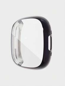1 pieza Funda de reloj inteligente de TPU suave con cobertura total para Sense 2/Versa 4, de moda y cómoda, anti-caída, 2 en 1 con carcasa chapada y protector de pantalla, accesorios de funda de reloj inteligente a prueba de golpes y protectora - Fitbit Sense 2/Versa 4 - Ver 18