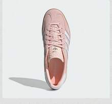 Adidas 三葉草女子GAZELLE INDOOR運動鞋休閒鞋板鞋 - 粉紅白色 - 查看 6