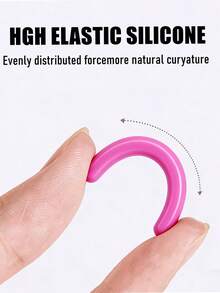 100pcs/50pcs/10pcs Eyelash Curler Replacement Pads, Silicone Rubber Refill Cushions Suitable For Universal Eyelash Curlers - Rose Red - View 2