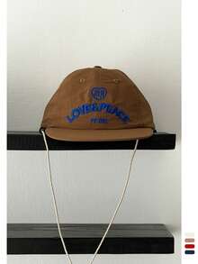 轻薄柔软夏季撞色字母刺绣速干平沿帽，男女通用户外防晒透气可调节后扣帽，薄款柔软刺绣时尚宽檐棒球帽，适合男士和女士，沙滩、假日佩戴 - LOVE掛繩 - 查看 14