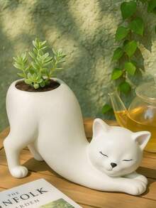 1个可爱卡通猫尾巴造型花盆，适合阳台 - 个性化简约花盆 - 花盆 - 查看 4