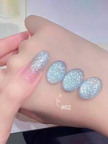 莉亚小姐 1-6 15ml 春夏美甲梦幻婚纱钻石系列凝胶指甲油 美白百搭流行闪粉钻石指甲油 UV LED固化 可浸泡 半永久 适合美容院美甲沙龙套装 DIY 家居 节日派对 女士礼物 美甲用品 - 彩色 - 查看 4