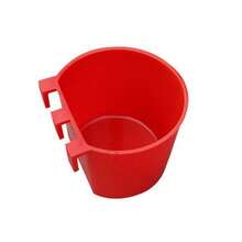 2个仓鼠喂食碗，小型宠物食品容器，鹦鹉笼悬挂式食碗，红色 - 查看 8