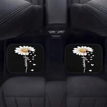 Este conjunto de 4 alfombrillas para el piso del automóvil presenta un diseño exquisito con un tema distintivo, perfecto para su vehículo con patrones únicos. Son adecuadas para automóviles, camionetas y SUV, son duraderas y fáciles de limpiar. - Multicolor - Ver 5