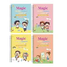 4pcs Children's Pencil Control & Intelligence Training Books, Montessori Educational Tools, Children's English Practice Copybooks, Grooved Magic Copybooks, Reusable Pencil Control Training Books, Preschool Handwriting Practice Books - Multicolor - View 5