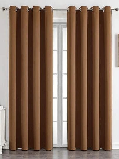 1pc Blackout Curtain With Eyelets, Suitable For Living Room, Noise Reduction, Heat Insulation, Darkening Room, Multipurpose Curtain