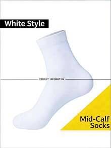 Men's Mid-Calf Socks, Breathable Moisture-Wicking Casual Business Socks For All Seasons - Multicolor - View 12