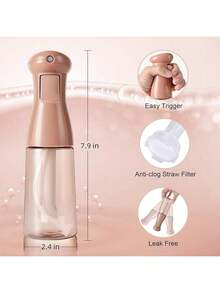 1pcs Spray Bottle Hair, Continuous Sprayer, Ultra Fine Mist Empty Spraying Bottles Hairstyling, Barbers, Salons, Essential Oil Scents, Cleaning, Plants  SNRF - 1pcs - 查看 10