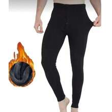 Winter Thermal Base Skin Tights Set (Footless) - Preto-Masculino - Ver 7