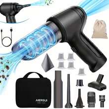 SUITU 宠物专用手持吸尘器，3500Pa强劲吸力，迷你车载吸尘器，续航时间20-25分钟。小巧的集尘器，配备清洁配件，适用于家庭和电脑清洁。内置7.4V 2000mAh电池。 - 無線 - 查看 12