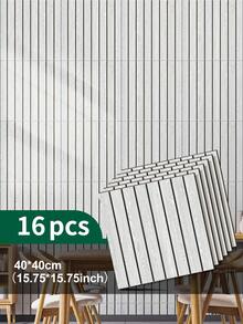 8/16pcs 3D Wood Grain Wall Panel, Thickened Self-Adhesive IXPE Wallpaper, Peel And Stick, Waterproof Easy To Clean, DIY Detachable Wall Stickers For Home Decoration, Suitable For Renovating Living Rooms, Kitchens, Offices, Ceilings, And Bedrooms - 15.75*15.75inch - View 11