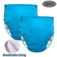 1pc Reusable Adult Cloth Diaper - High Absorbency 4-Layer Crotch Design, Breathable Silk-Like Fabric, 4-Corner Design, Soft & Comfortable, Unisex, 4 Color Options, Reusable Diaper - Multicolor - View 18